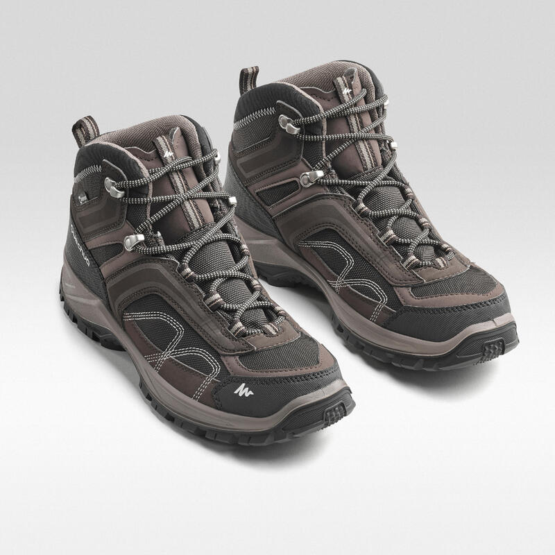 Chaussures de randonnée montagne homme MH100 Mid imperméable marron