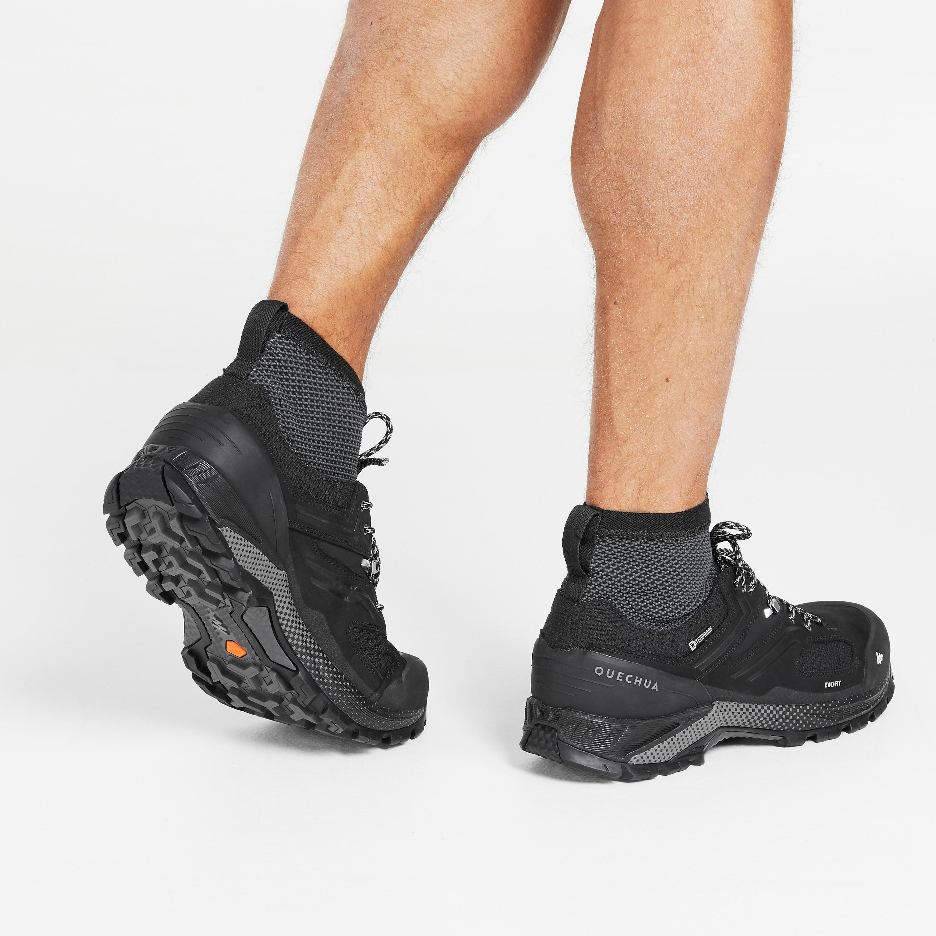 Botas de senderismo montaña hombre MH900 impermeables negro  8/10