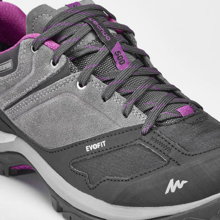 Women's Waterproof Mountain Walking Boots MH500 - Grey Purple