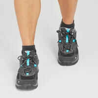 Women’s Waterproof Mountain Walking Shoes - MH100 - Grey/Blue