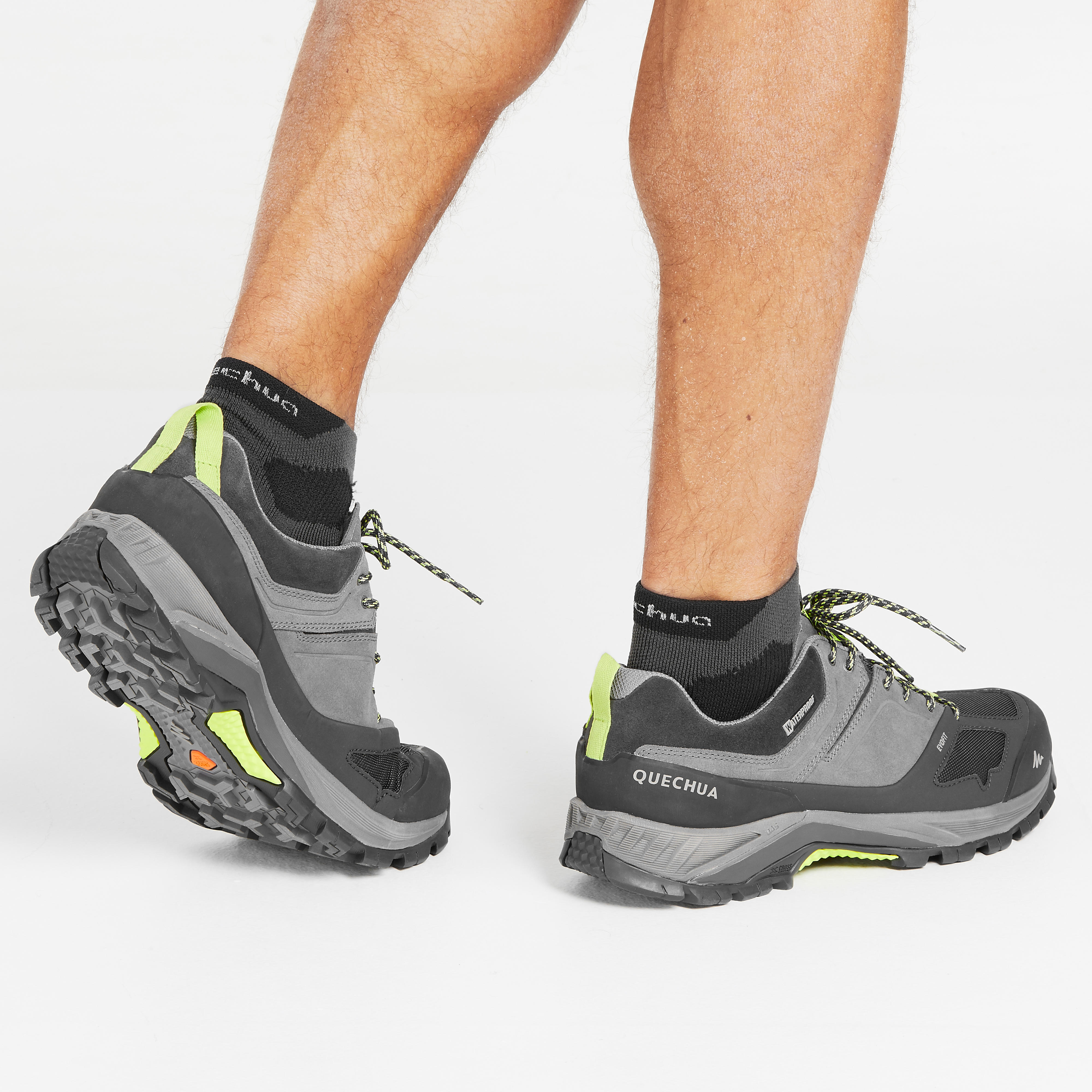 Chaussures imperméables de randonnée montagne - MH500 gris - Hommes - QUECHUA