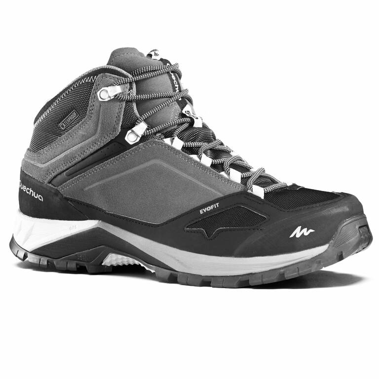 Men's waterproof walking boots - MH500 mid - Black