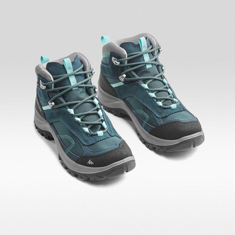 Botas de montaña y trekking impermeables Mujer Quechua MH100 Azul