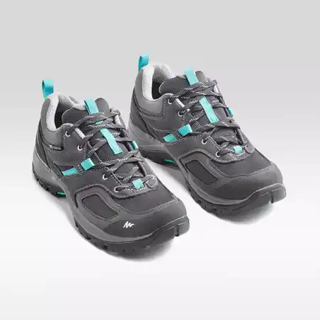 Women's waterproof mountain walking shoes MH100 - Grey Blue