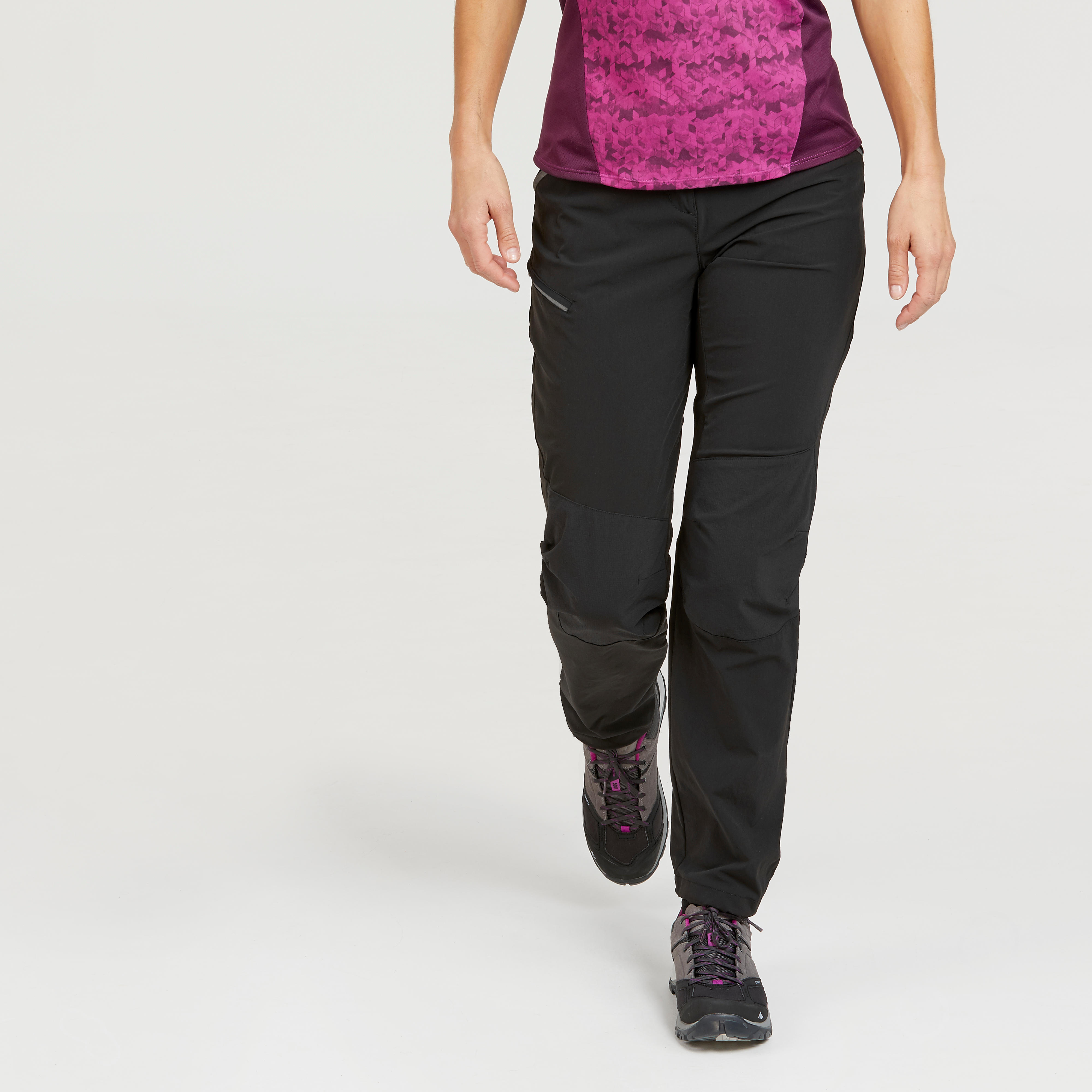 Pantaloni trekking donna MH500 neri QUECHUA | DECATHLON