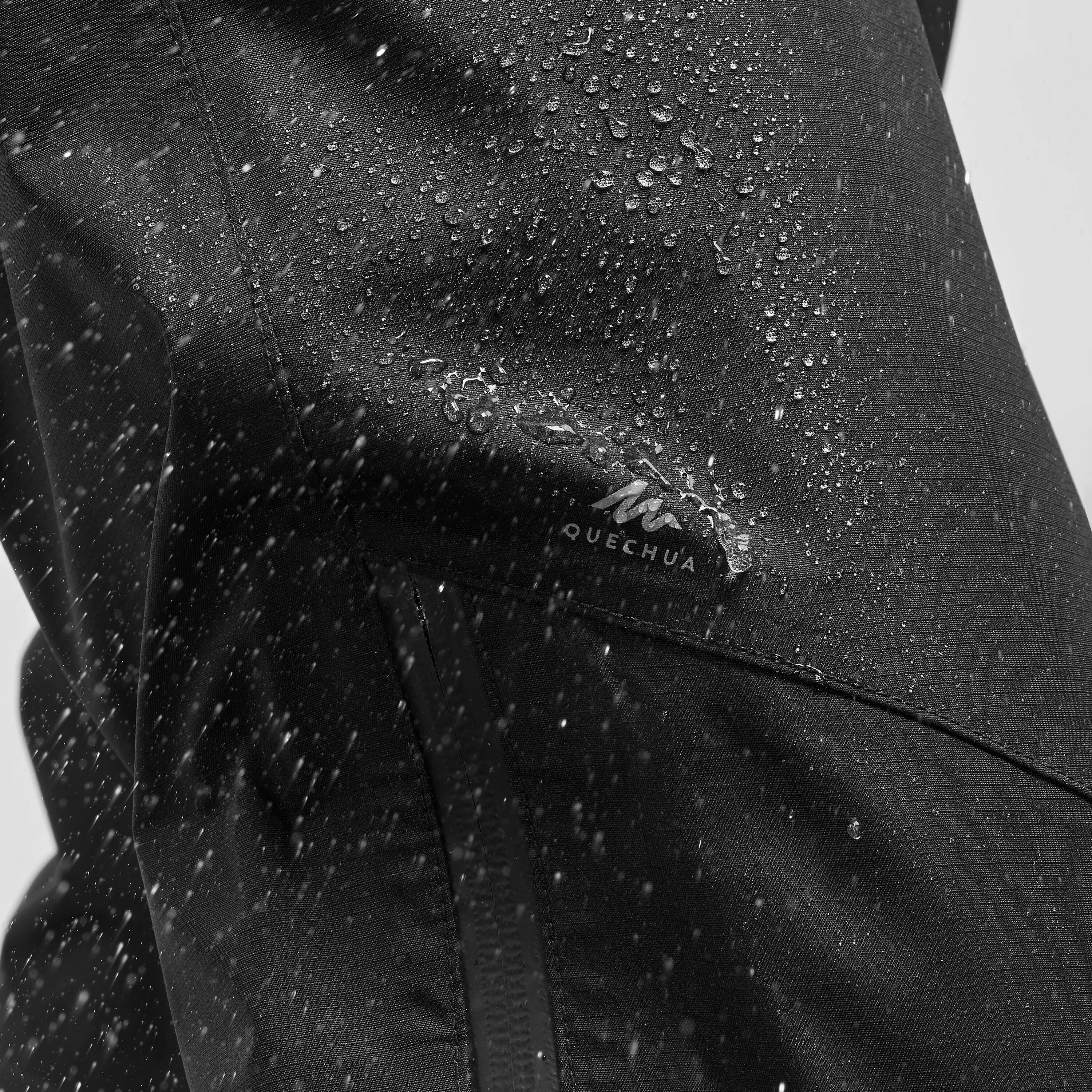 Women’s waterproof overtrousers for mountain hiking, MH500 - Black 5/6
