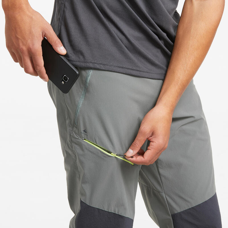 Pánské turistické kalhoty MH500 khaki 