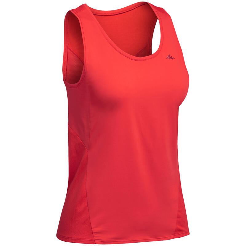Camiseta Tirantes de Montaña y Trekking Forclaz MH500 Mujer Coral