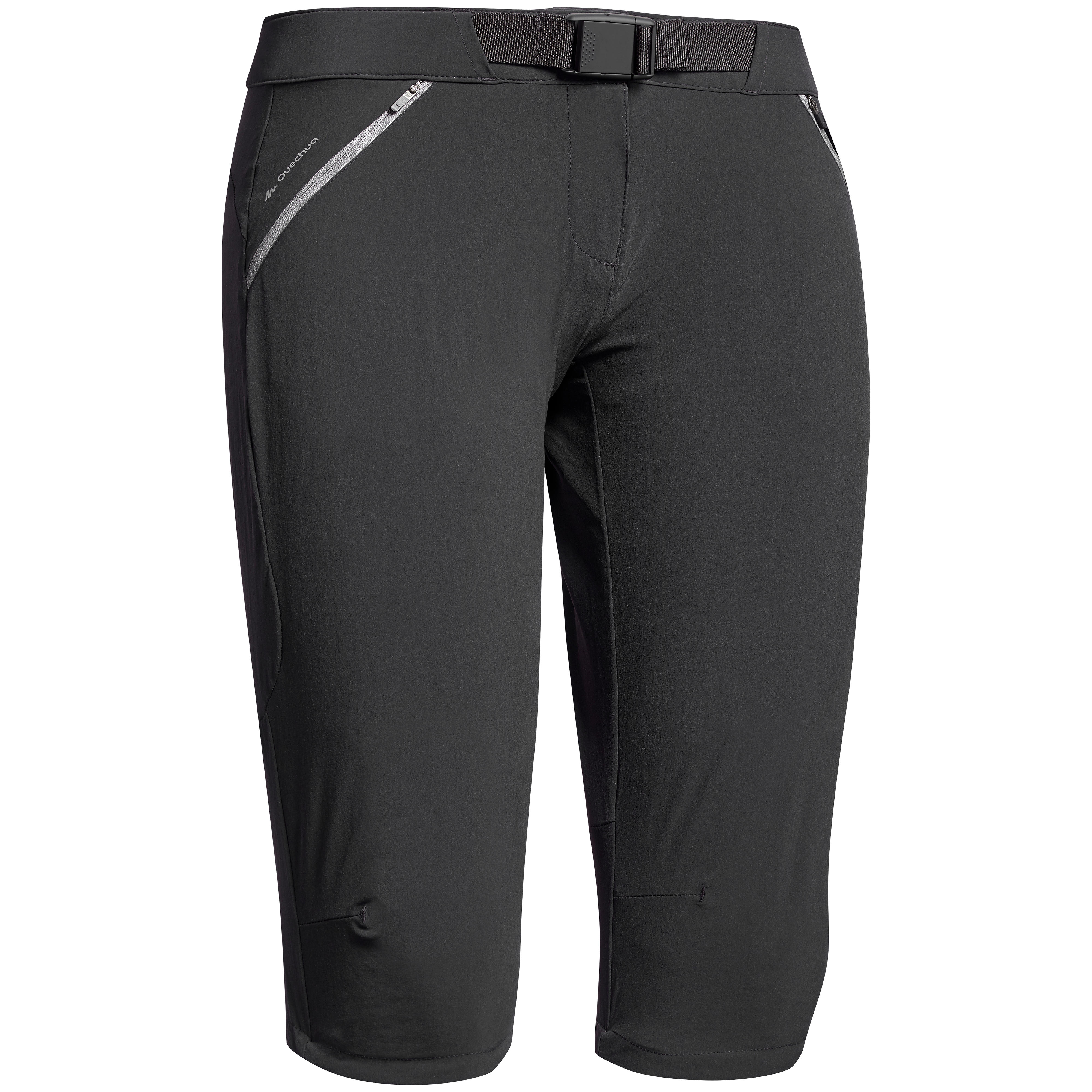 Women’s Hiking Capri Pants - MH 500 Black - QUECHUA