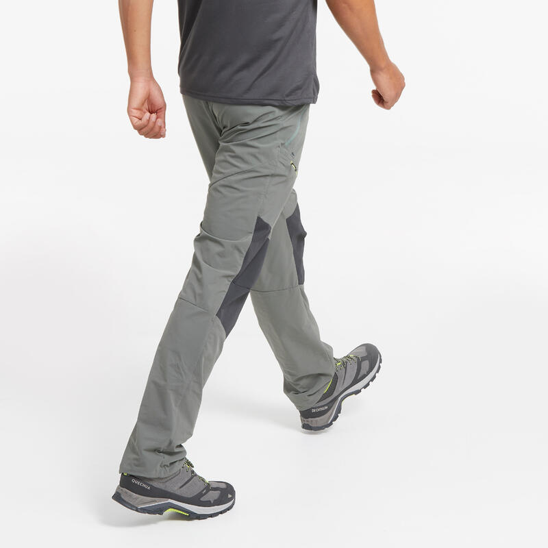 Pánské turistické kalhoty MH500 khaki 
