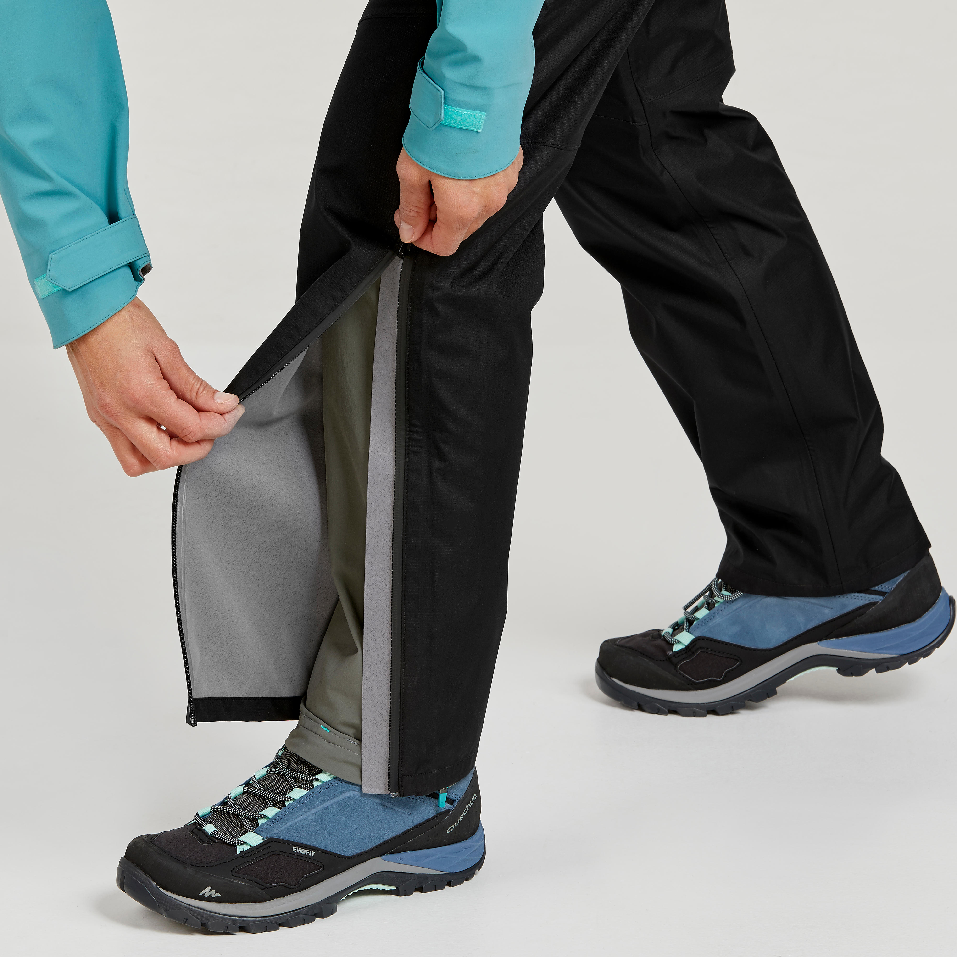 Surpantalon impermeable de randonnee montagne MH500 Femme QUECHUA Decathlon