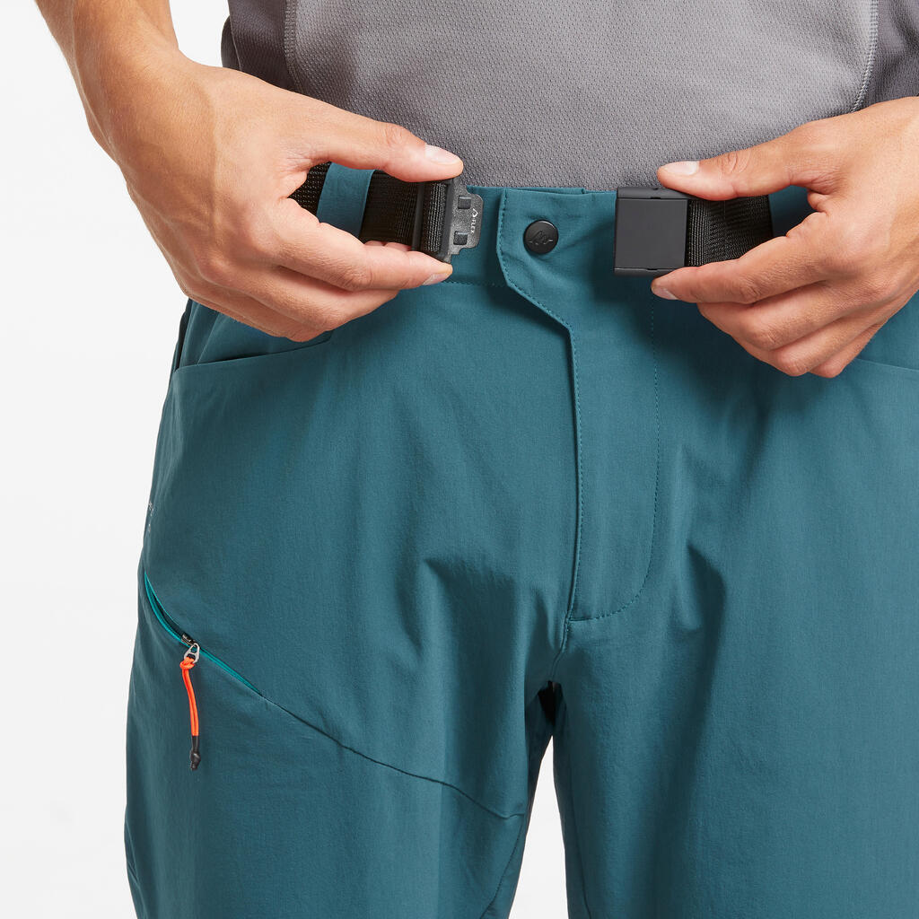 Wandershorts knielang Bergwandern MH500 Herren grau