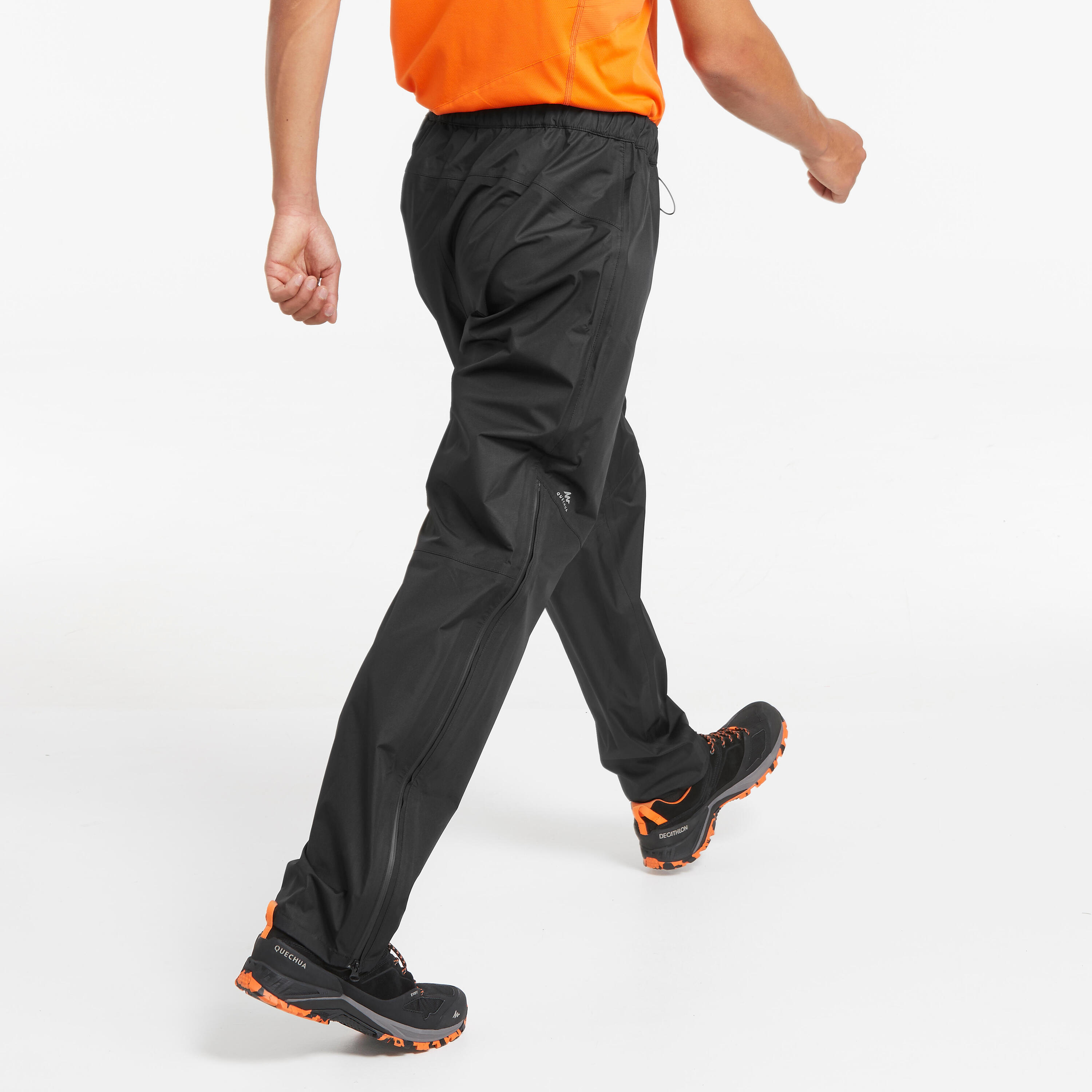 Pantalón de Montaña y Trekking Hombre Impermeable Quechua MH500 Negro 3/8