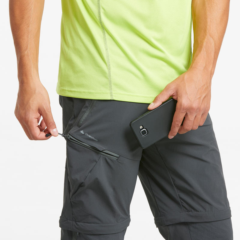 Pantalón de senderismo en montaña MH550 regulable hombre gris