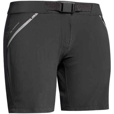 Women's Mountain Hiking Shorts - Black/Grey
