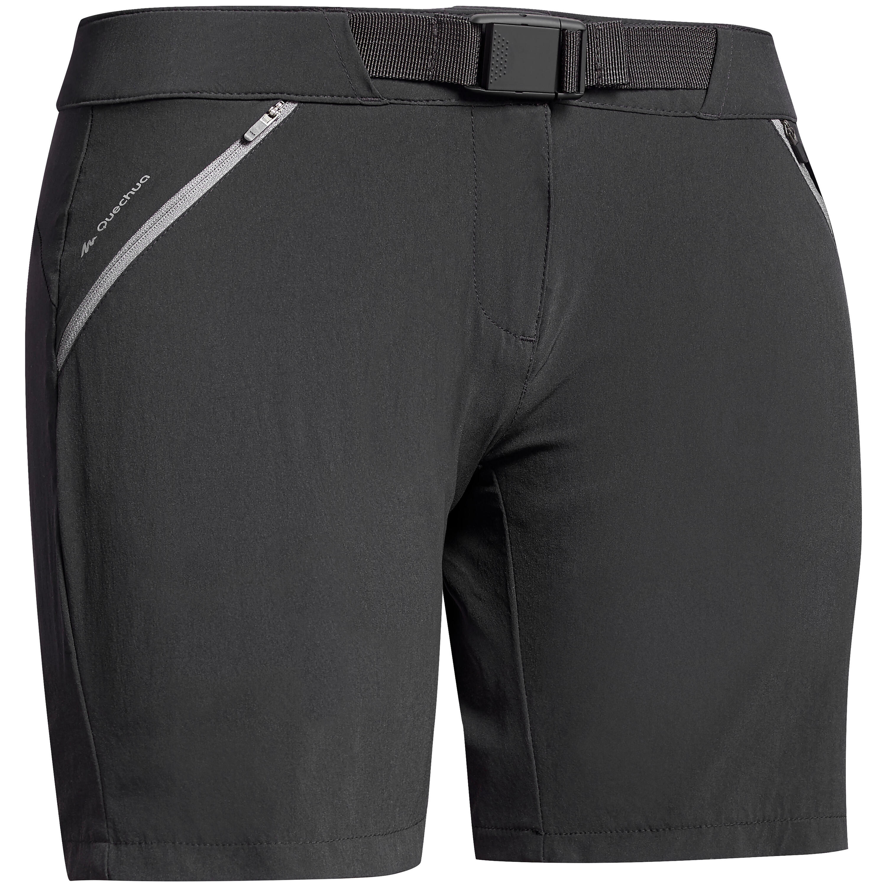 Pantalón corto de montaña y trekking Mujer Quechua MH500 negro 2/6