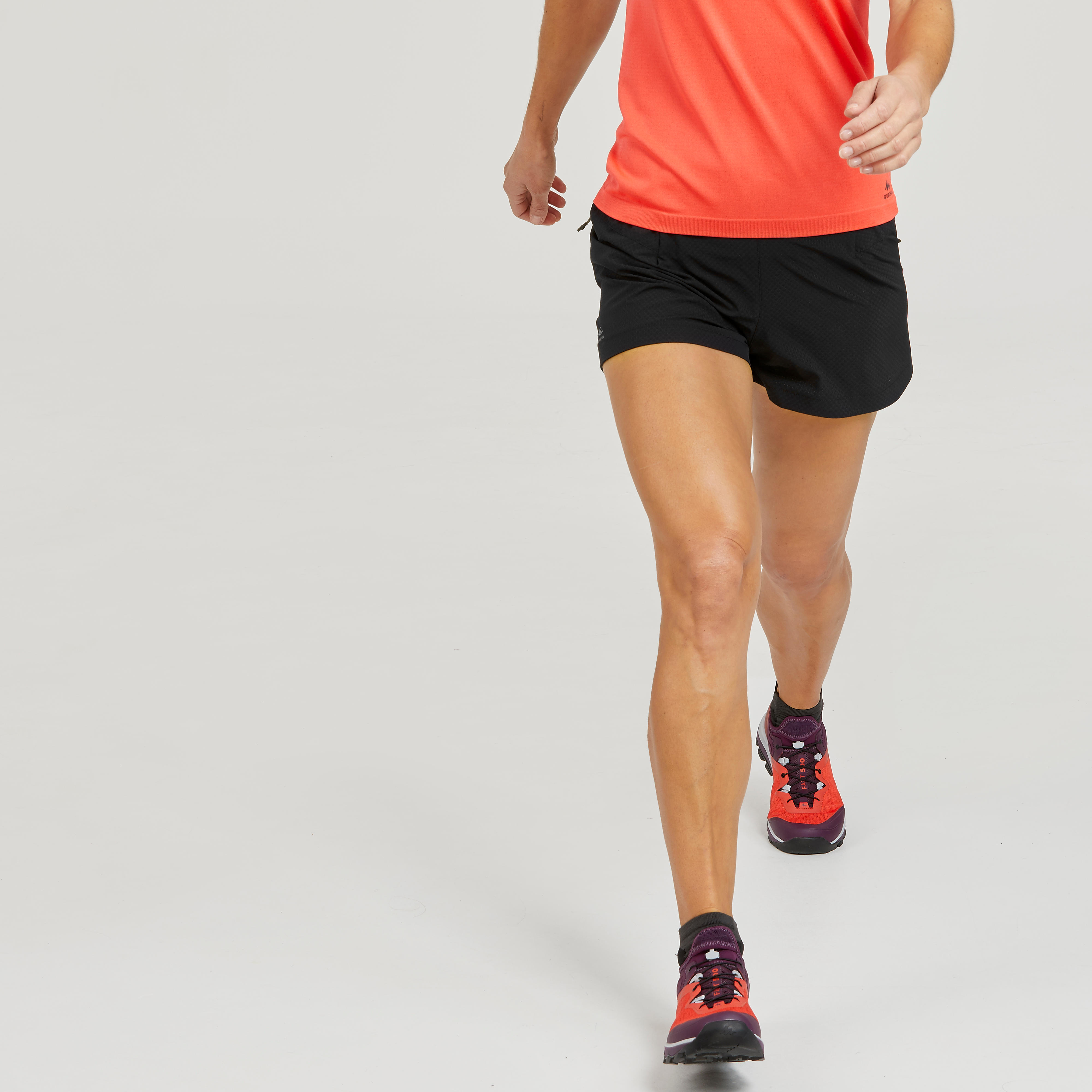 Pantalón Corto Mujer Negro Montaña y Senderismo Quechua FH500 QUECHUA |  Decathlon