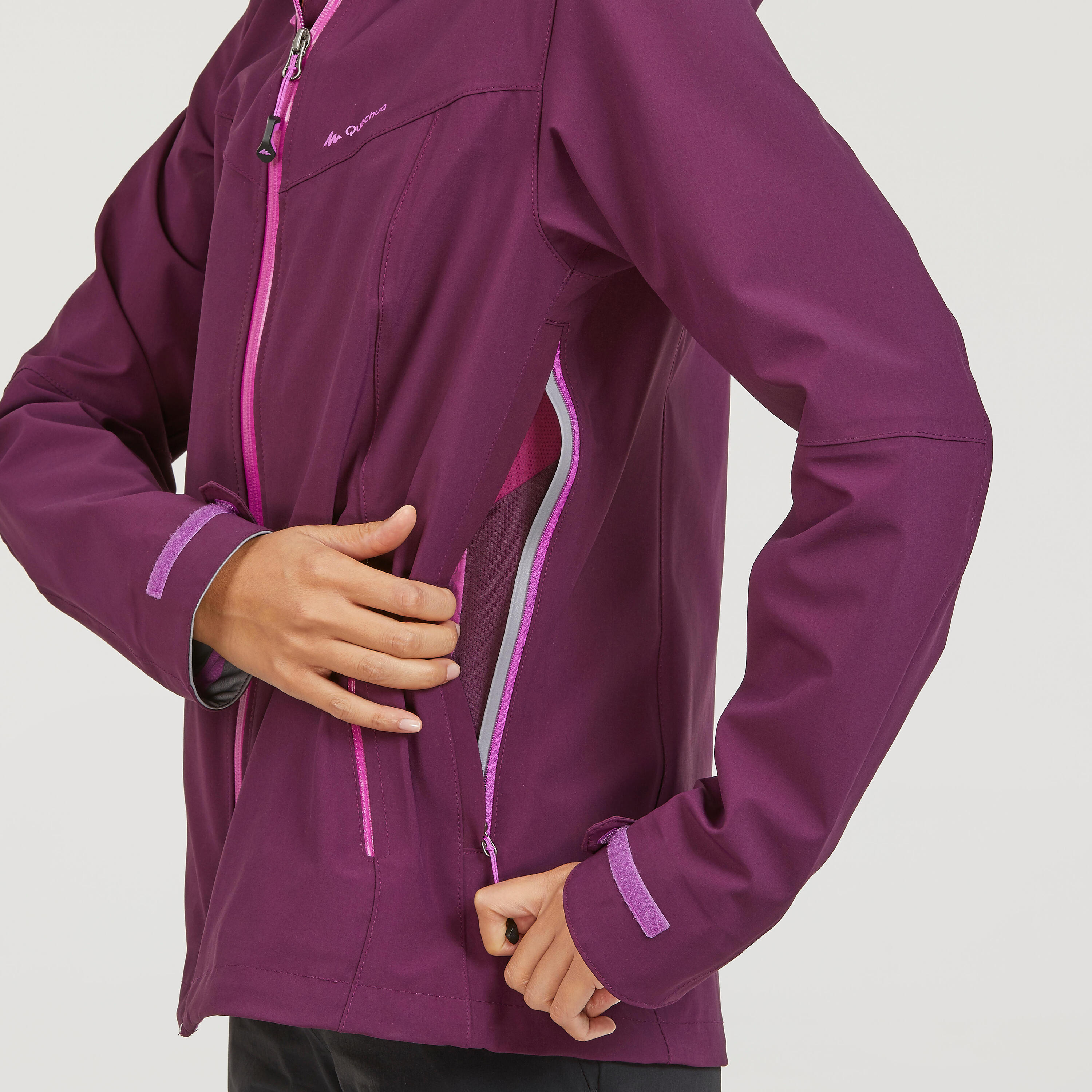 MH500 Women's Mountain Hiking waterproof Jacket - Plum 9/14