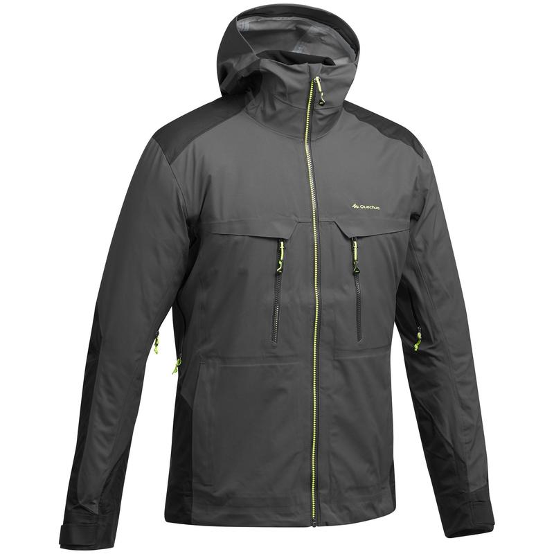 Férfi könnyű kabát túrázáshoz MH900, vízhatlan, fekete 