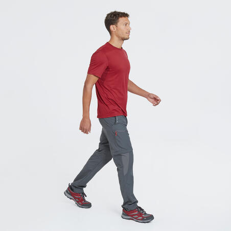 Men's Short-Sleeved Walking T-Shirt - Black