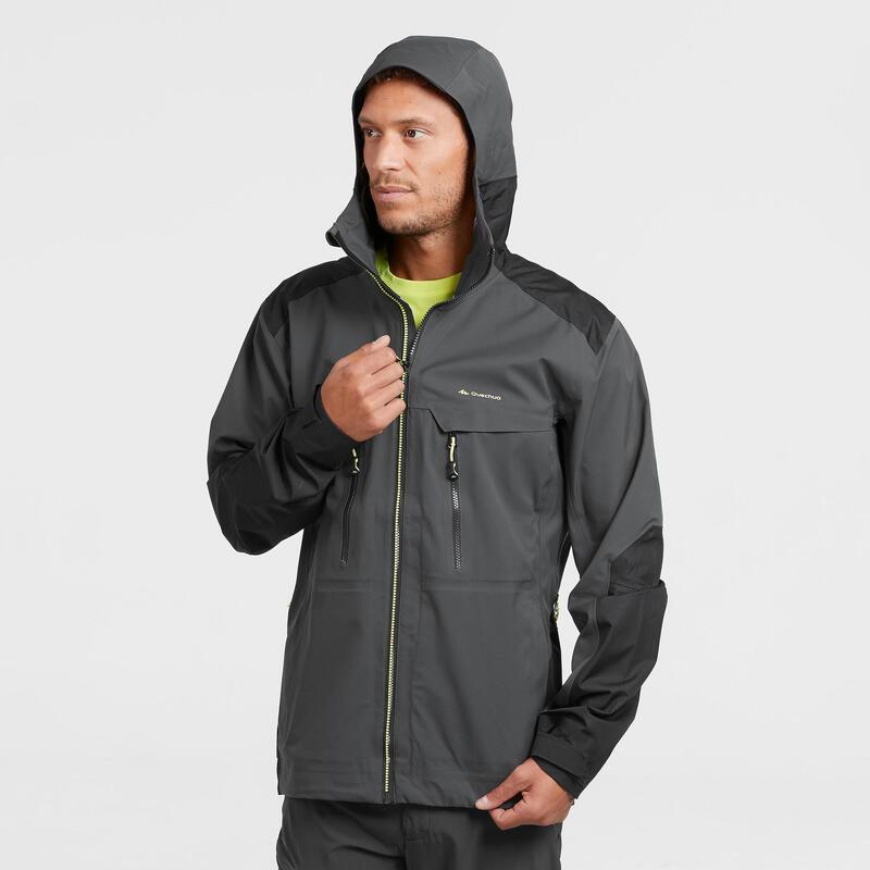 Jachetă impermeabilă Drumeție la munte MH900 Negru Bărbaţi