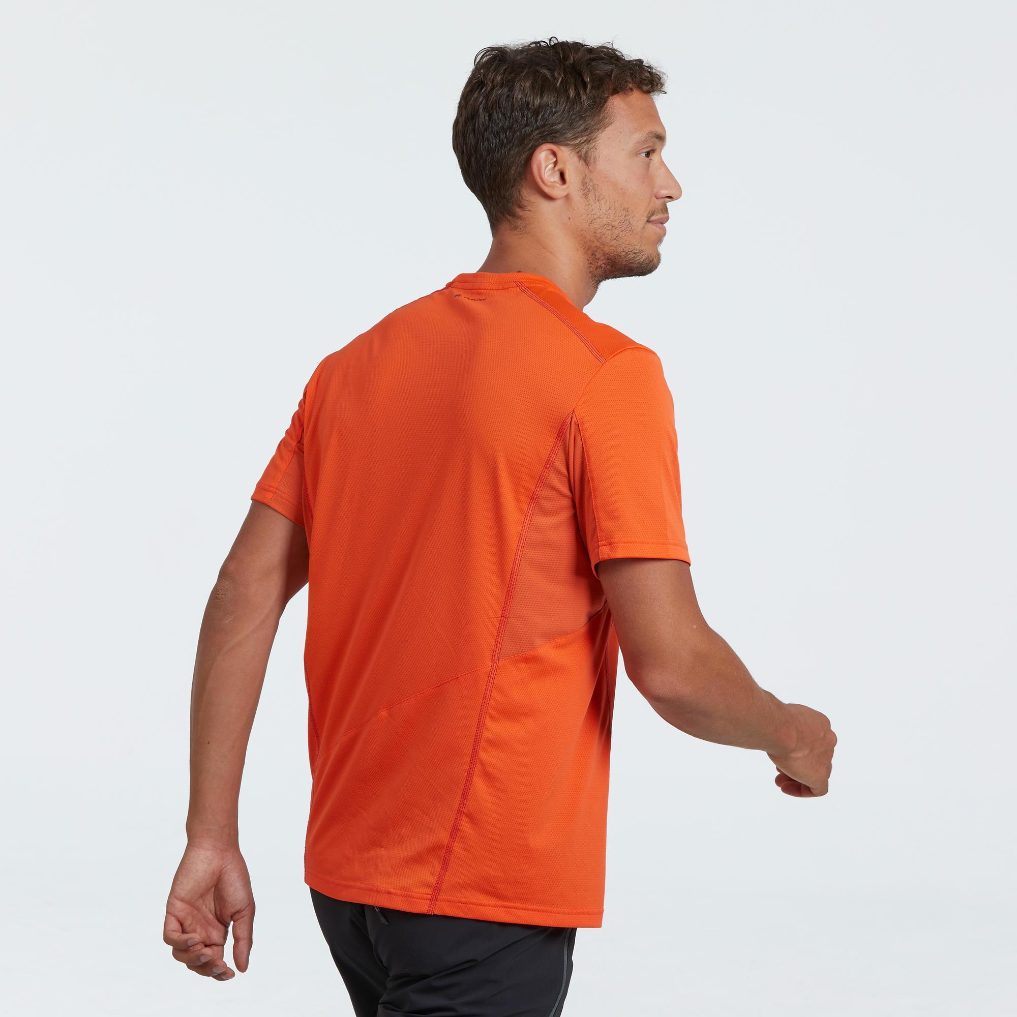 camiseta naranja decathlon