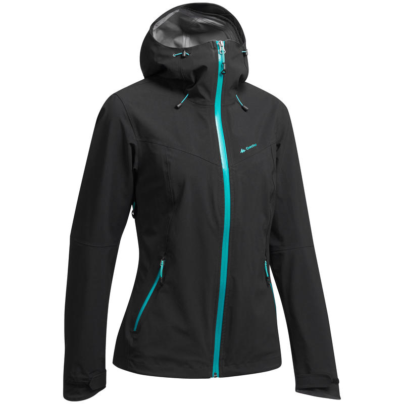 Veste imperméable de randonnée montagne femme MH500 Noir Veste imperméable de randonnée montagne femme MH500 Noir