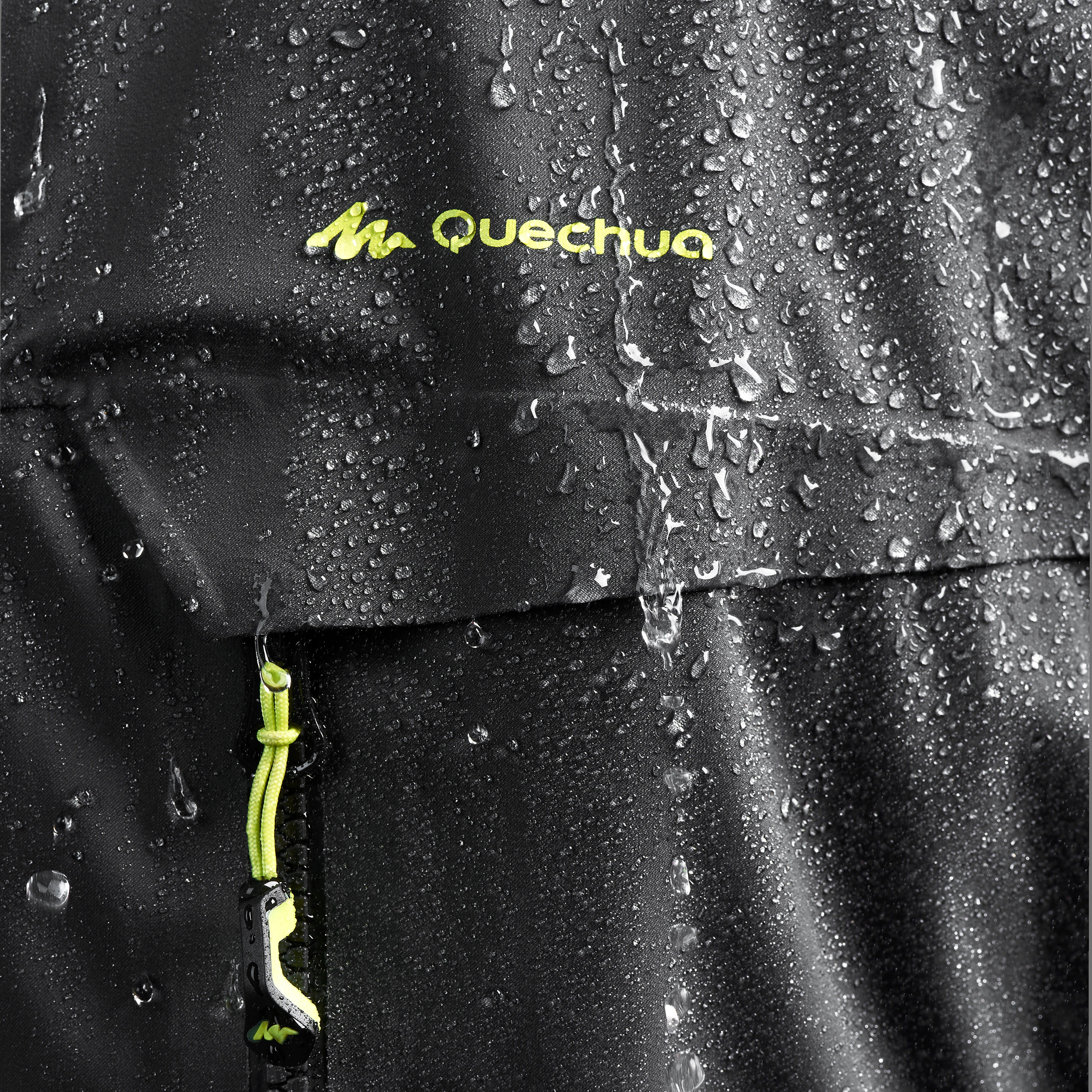 Men’s Hiking Waterproof Jacket - MH 900 Black - QUECHUA