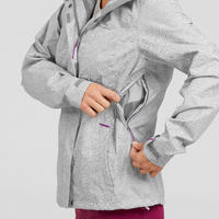 Plavo/siva vodootporna ženska jakna za planinarenje MH100