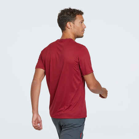Men's Synthetic Short-Sleeved Hiking T-Shirt  MH100