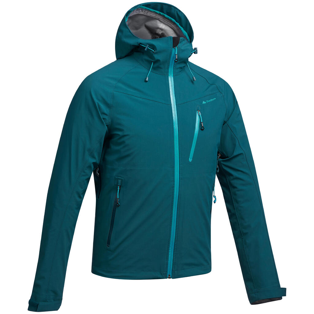 Men's Mountain Hiking Waterproof Rain Jacket MH500