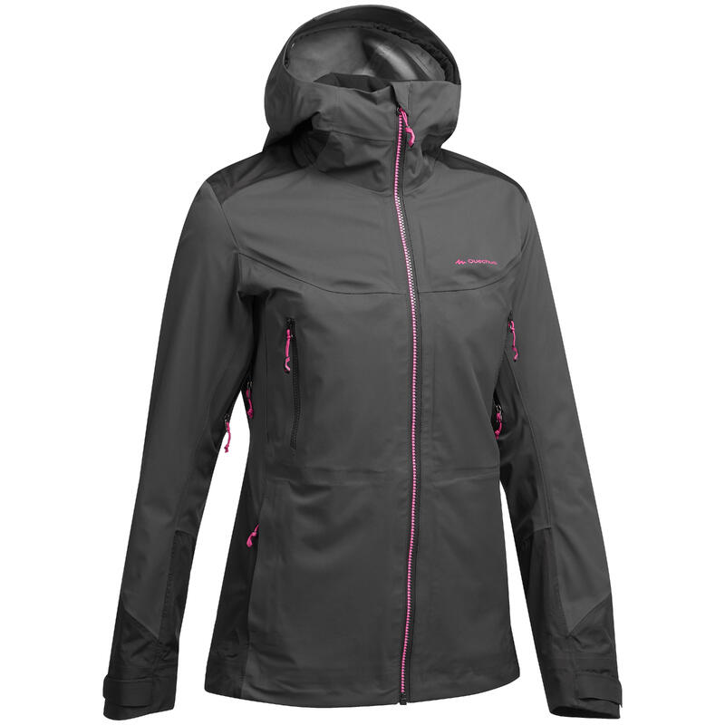 Wanderjacke Damen wasserdicht Bergwandern - MH900 grau