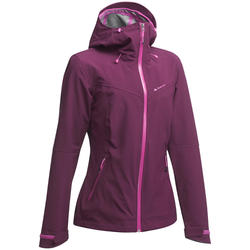 Veste imperméable de randonnée montagne femme MH500 Prune