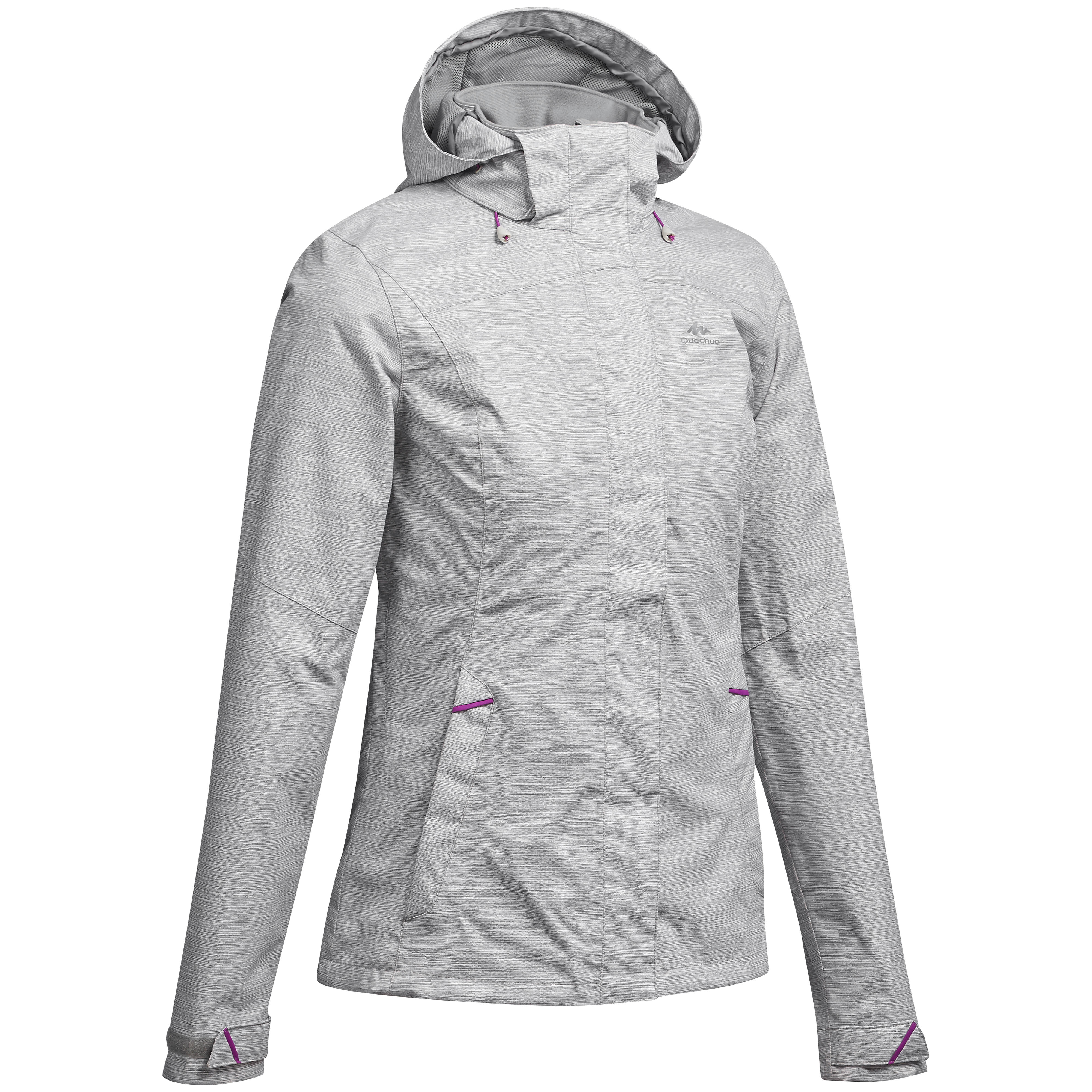 Jachetă impermeabilă Drumeție la munte MH100 Roz-Bordo Damă decathlon.ro  Imbracaminte trekking si drumetie