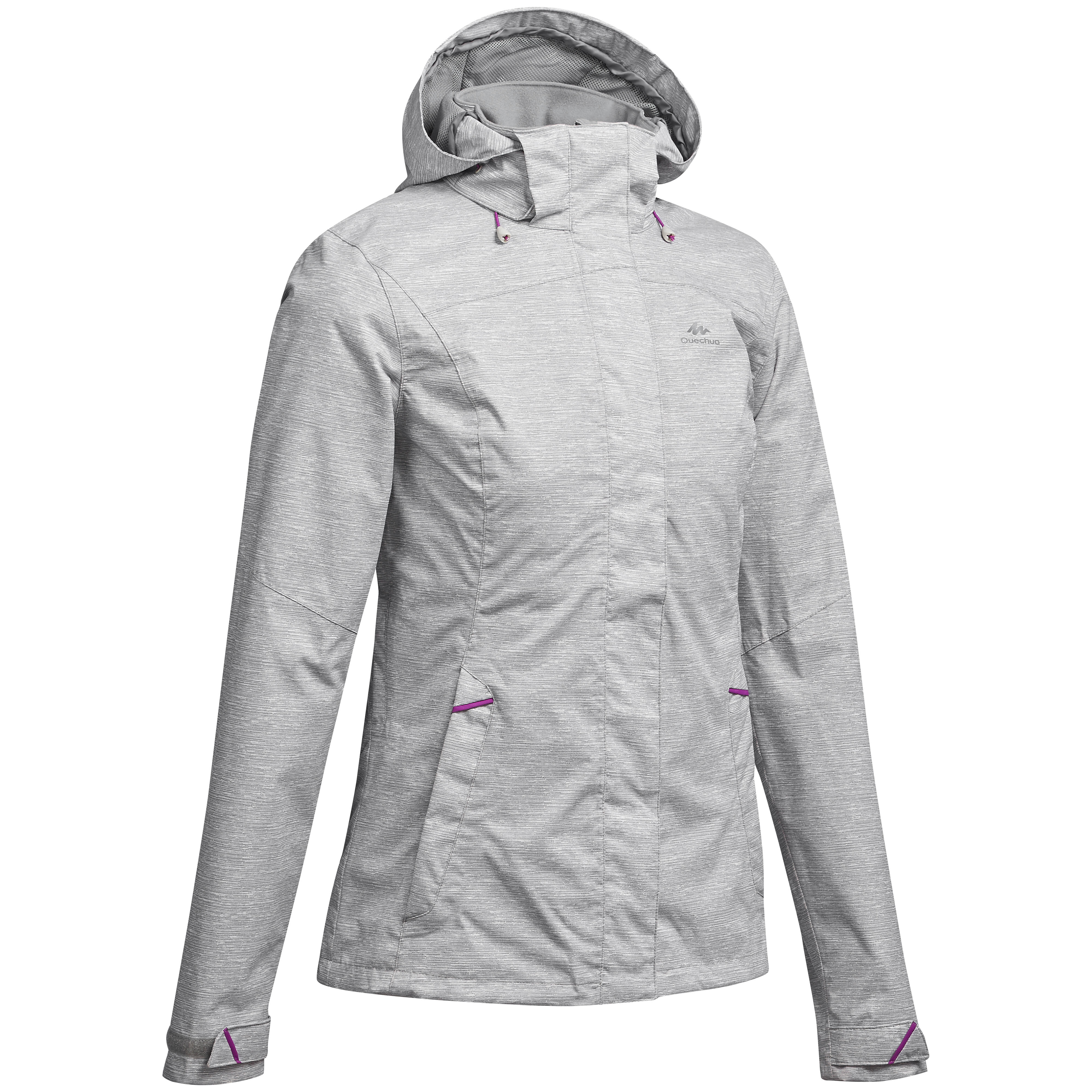 Quechua Raincut NH100, Waterproof Zip Hiking Rain Jacket, Women's |  decathlon_adeptmind_pp