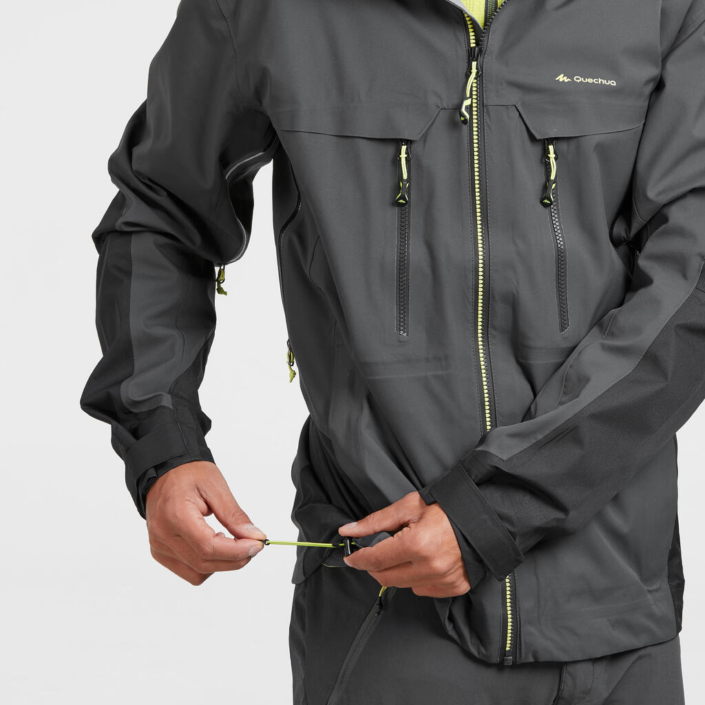 Wanderjacke Bergwandern MH900 wasserdicht Herren grün/schwarz