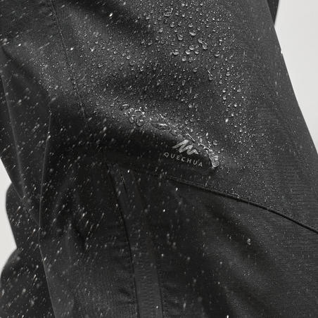 Чоловічі верхні штани MH500 для туризму, водонепроникні - Чорні
