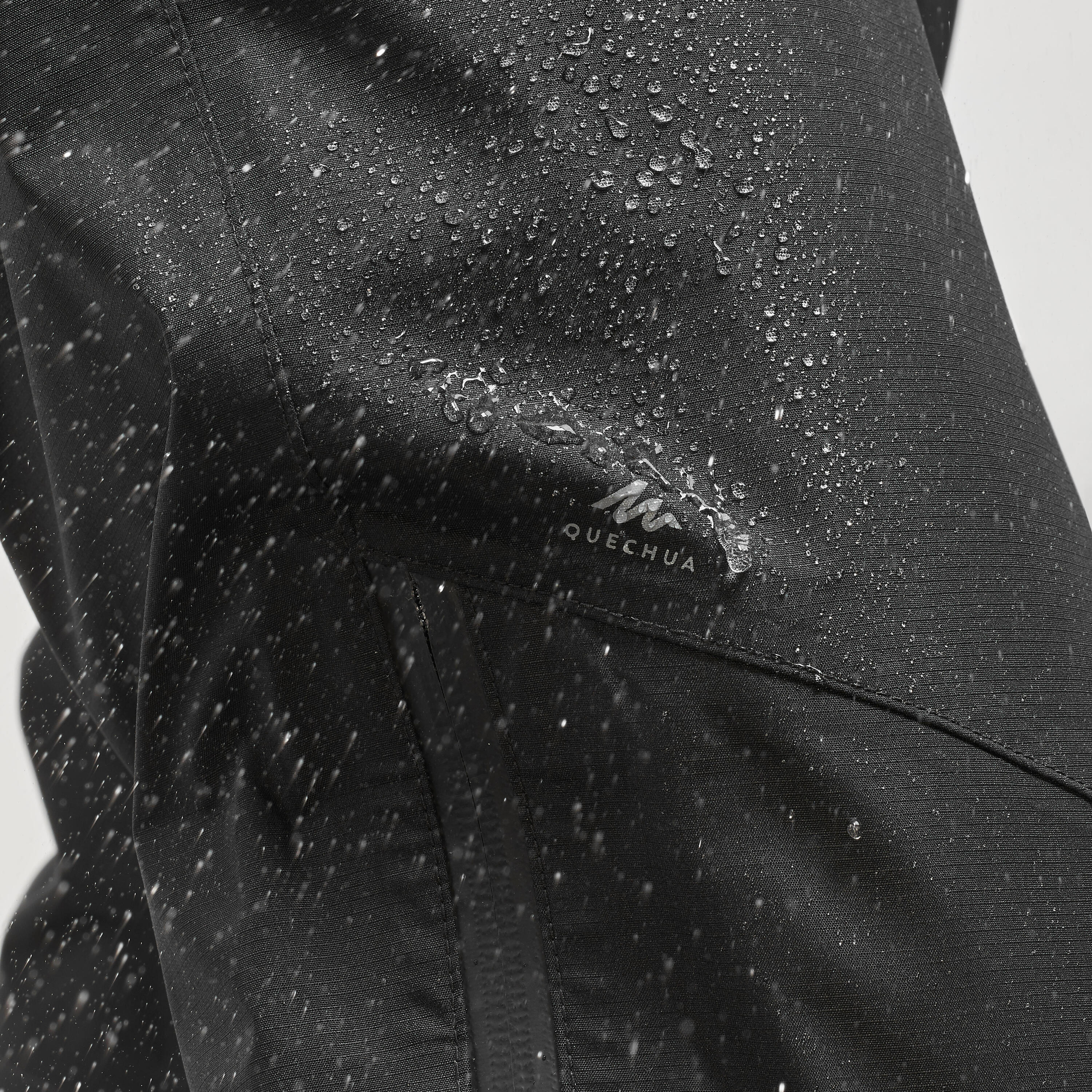 Pantalón de Montaña y Trekking Hombre Impermeable Quechua MH500 Negro 5/8