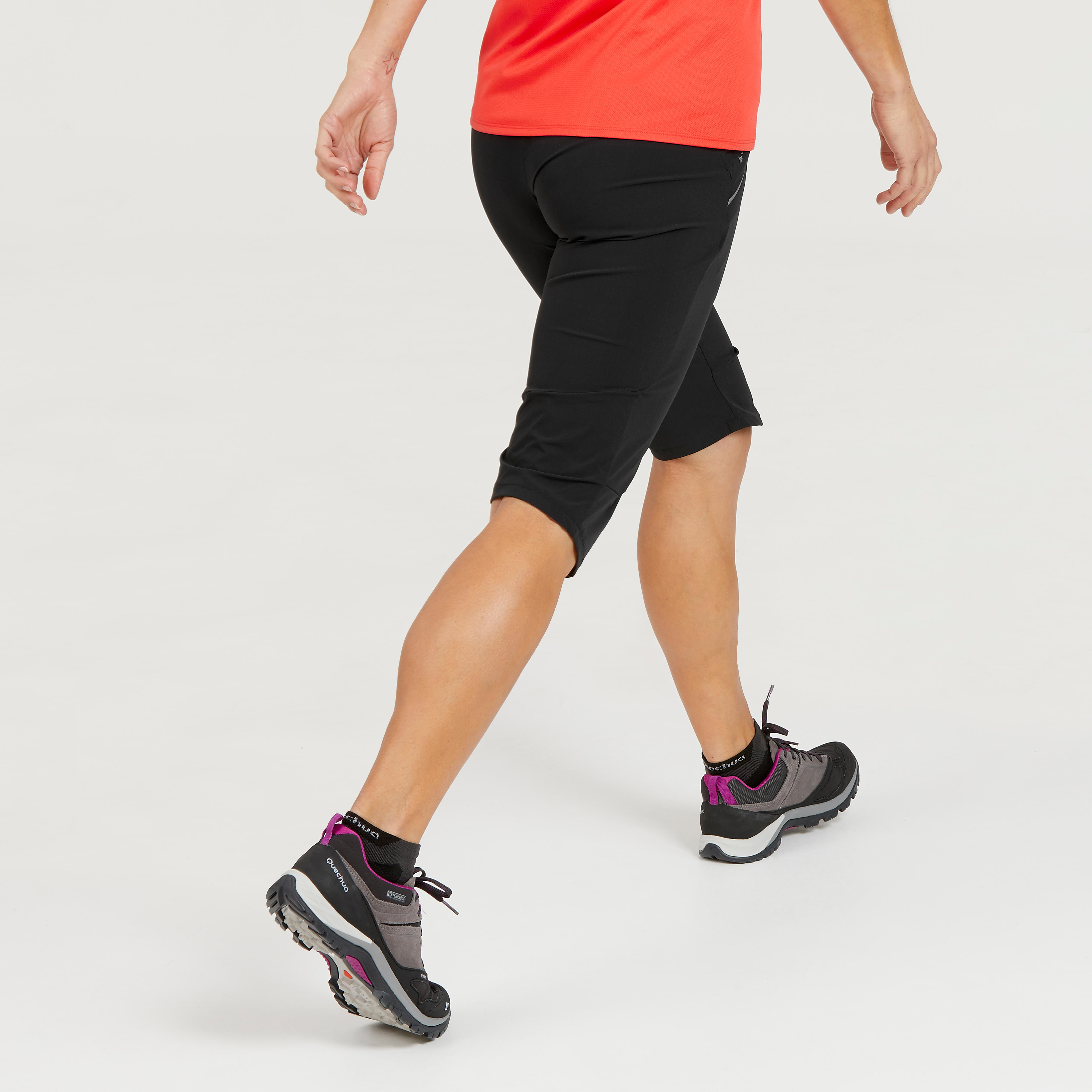 Pantaloni corsari trekking donna MH500 QUECHUA | DECATHLON