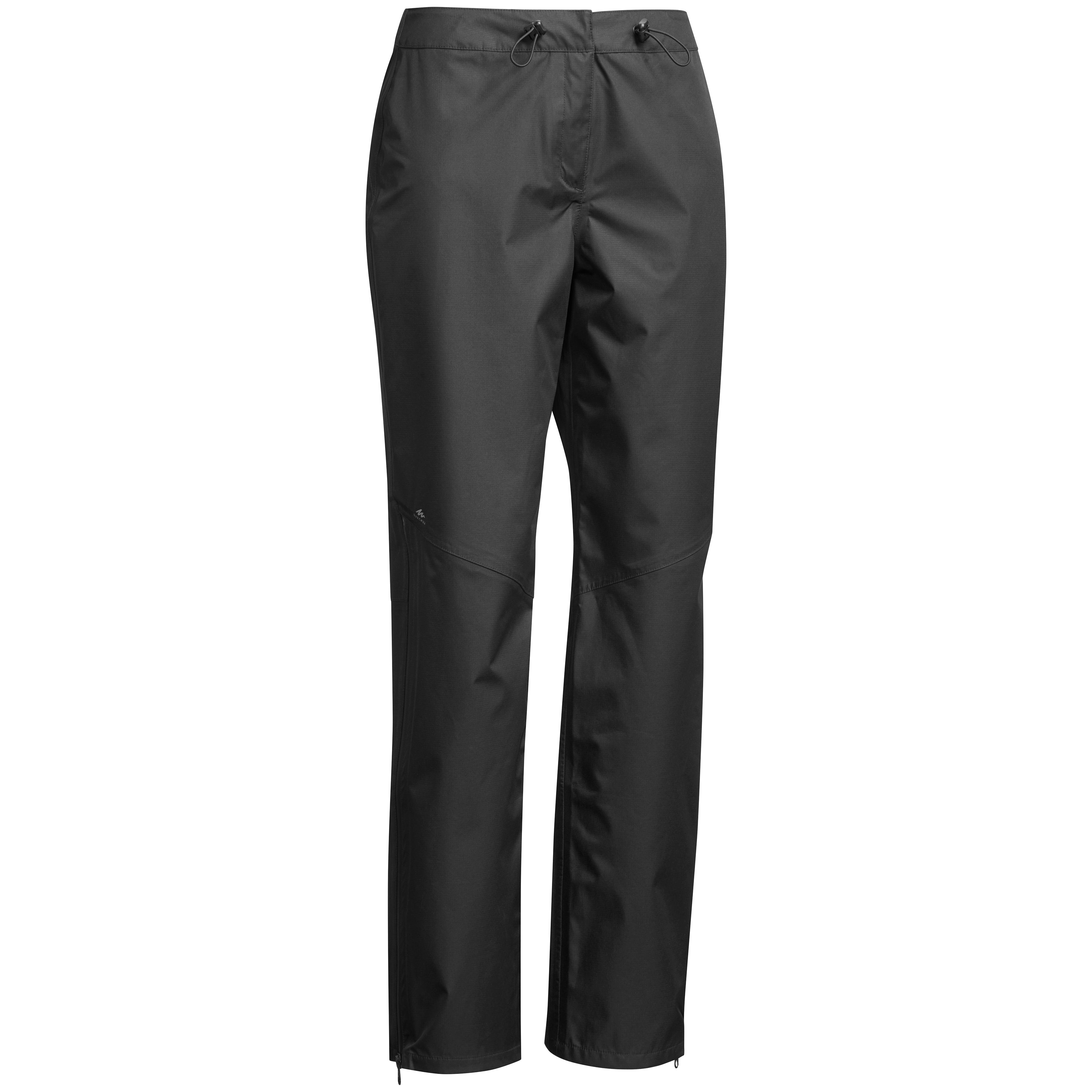CUBRE PANTALÓN SENDERISMO MUJER IMPERMEABLE MH500 NEGRO - Decathlon