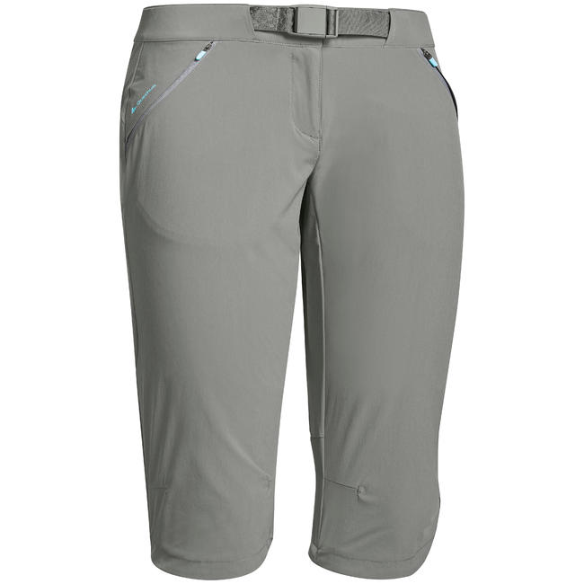 Women’s cropped mountain walking trousers MH500
