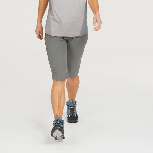 Women’s cropped mountain walking trousers MH500