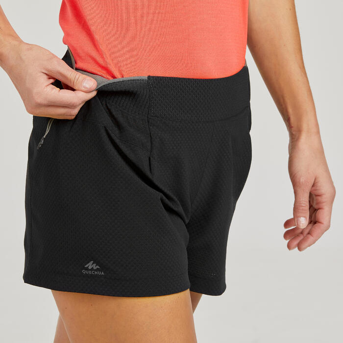 Women's Fast Hiking Shorts FH500 Black Decathlon