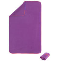 Serviette microfibre violette ultra compacte taille XL 110 x 175 cm