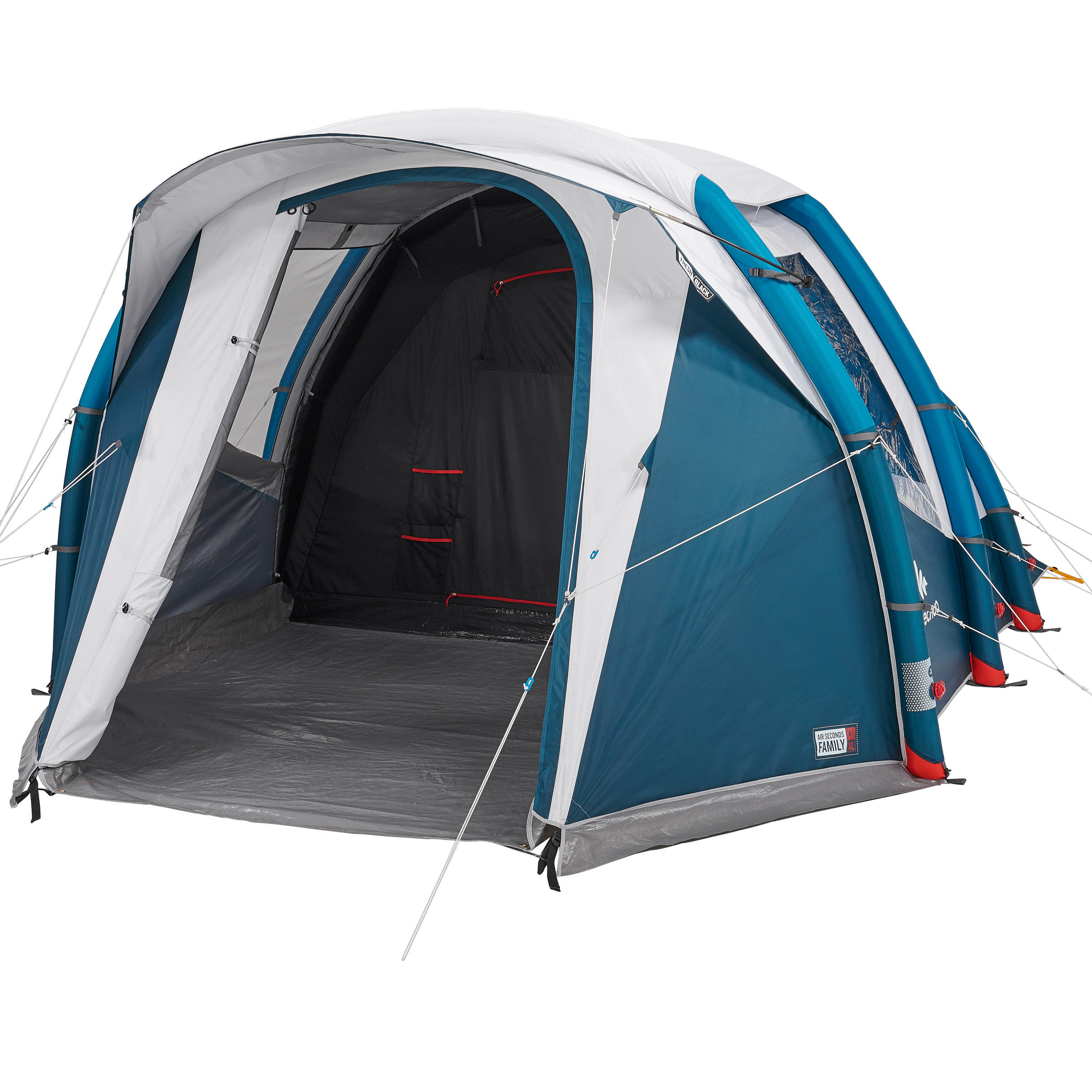 4-Person Inflatable Camping Tent, Air Seconds Fresh & Black - QUECHUA