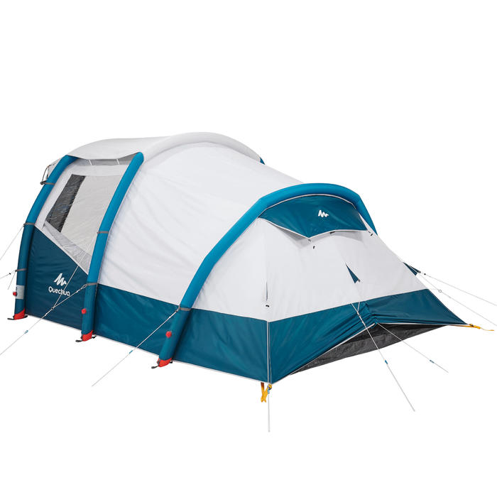 Familienzelt Aufblasbar Air Seconds 4 1 Fresh Black Fur 4 Personen In 1 Kabine Quechua Decathlon