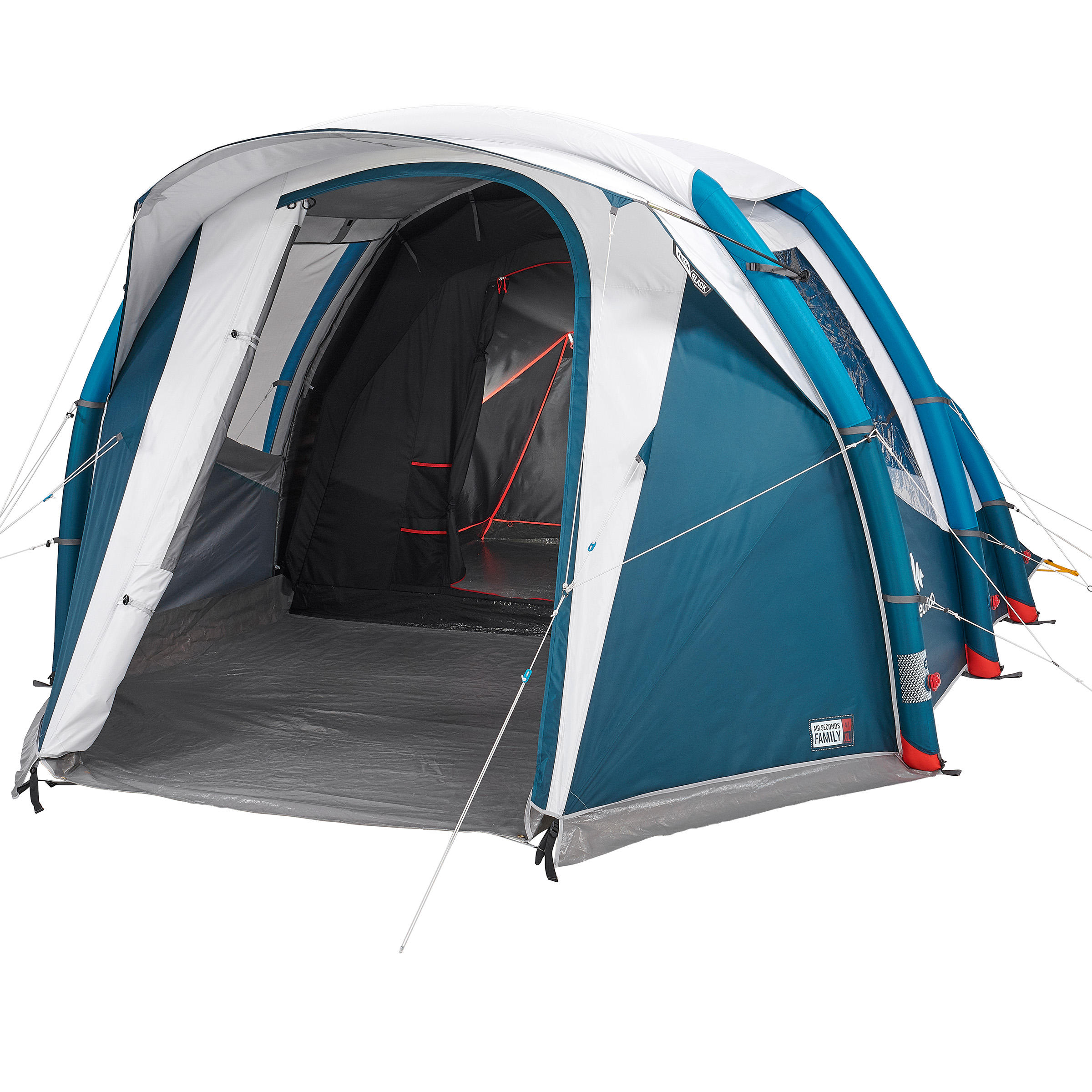 4-Person Inflatable Camping Tent, Air Seconds Fresh & Black - QUECHUA