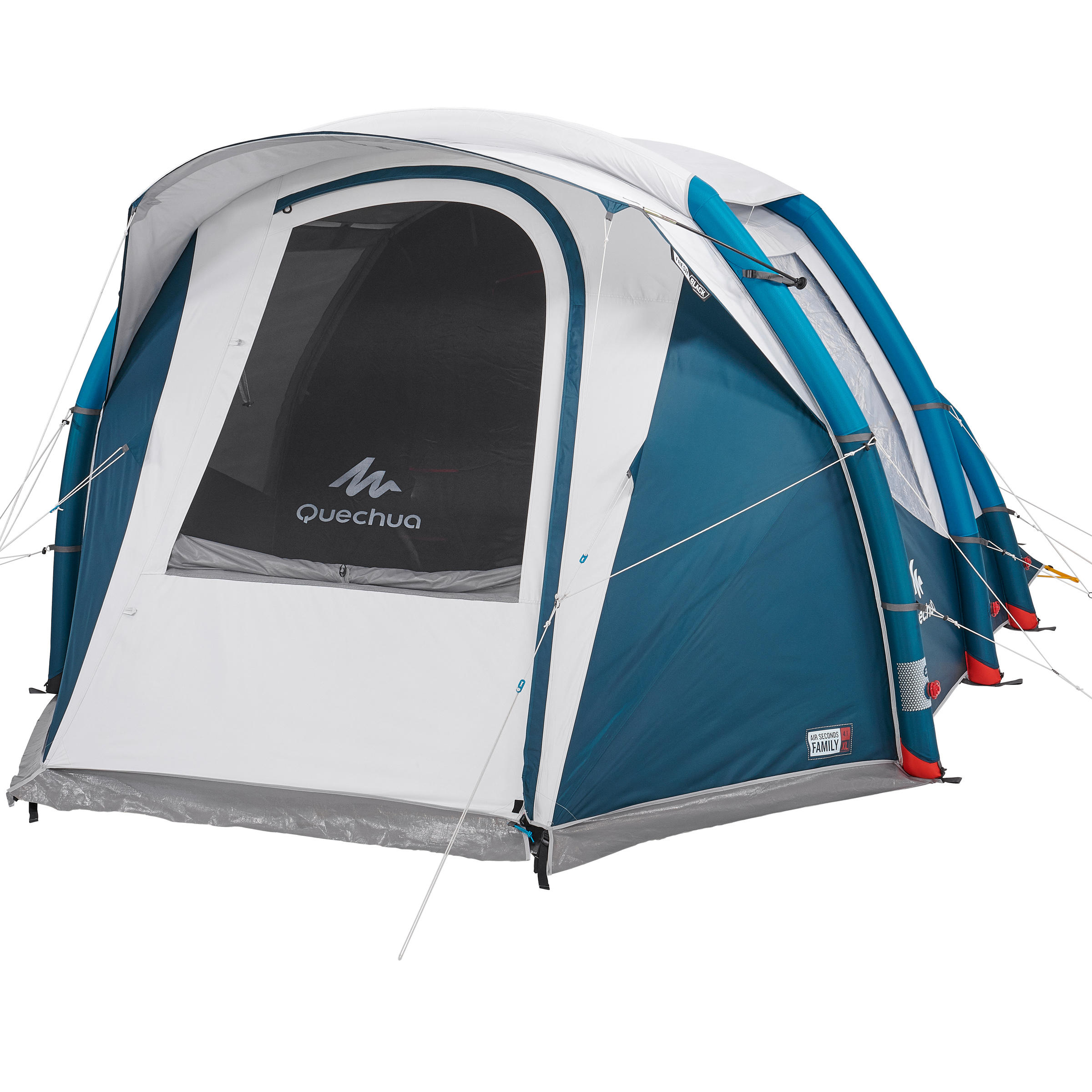 4-Person Inflatable Camping Tent, Air Seconds Fresh & Black - QUECHUA