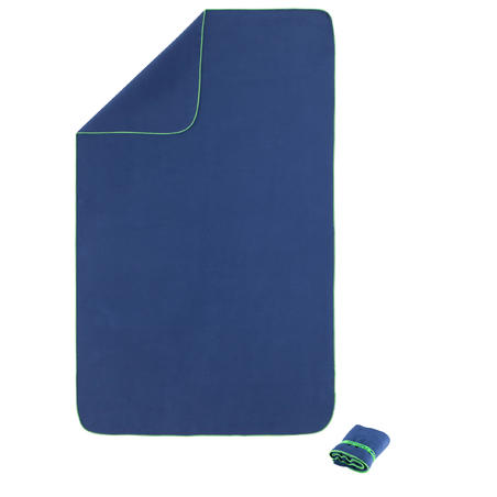 Serviette microfibre compacte bleu foncé taille L 80 x 130 cm