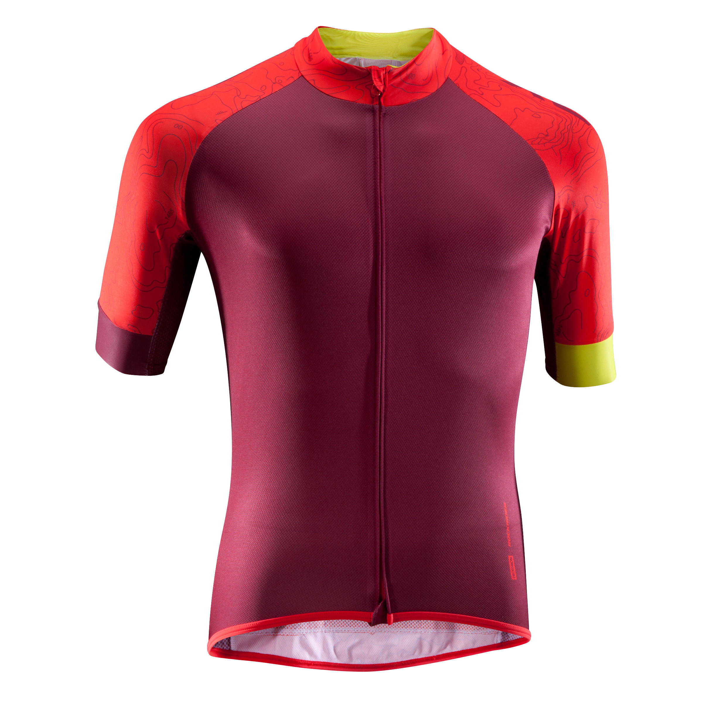 XC 100 Short-Sleeved Mountain Bike Jersey Burgundy